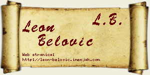 Leon Belović vizit kartica